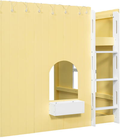 Yellow Full Size Loft Bed | OROA Kids
