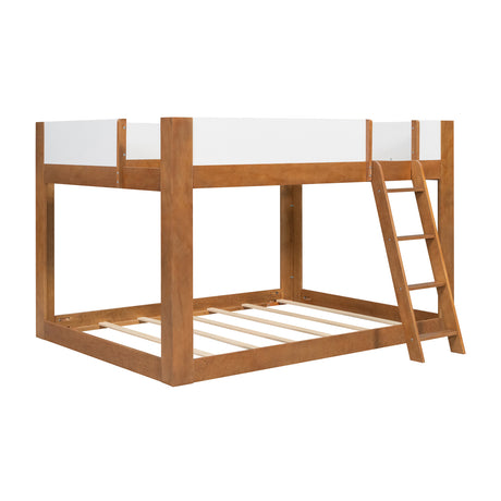 Queen Size Wooden Convertible Low Bunk Bed | OROA Kids