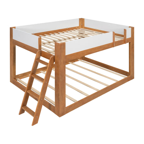 Queen Size Wooden Convertible Low Bunk Bed | OROA Kids