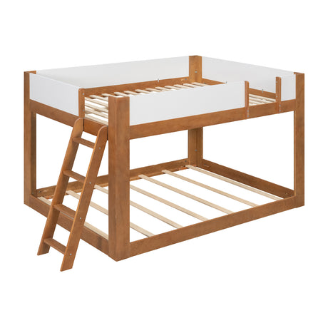 Queen Size Wooden Convertible Low Bunk Bed | OROA Kids