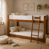 Queen Size Wooden Convertible Low Bunk Bed | OROA Kids