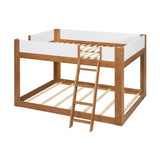 Queen Size Wooden Convertible Low Bunk Bed | OROA Kids