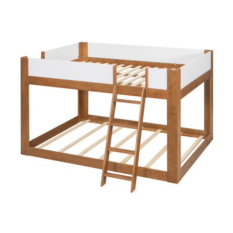 Queen Size Wooden Convertible Low Bunk Bed | OROA Kids