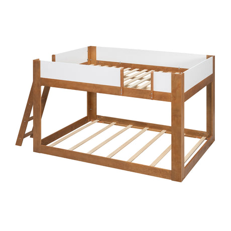 Queen Size Wooden Convertible Low Bunk Bed | OROA Kids