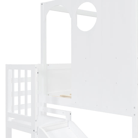 Twin Size Kids Loft Bed Play House Bunk Bed | OROA Kids