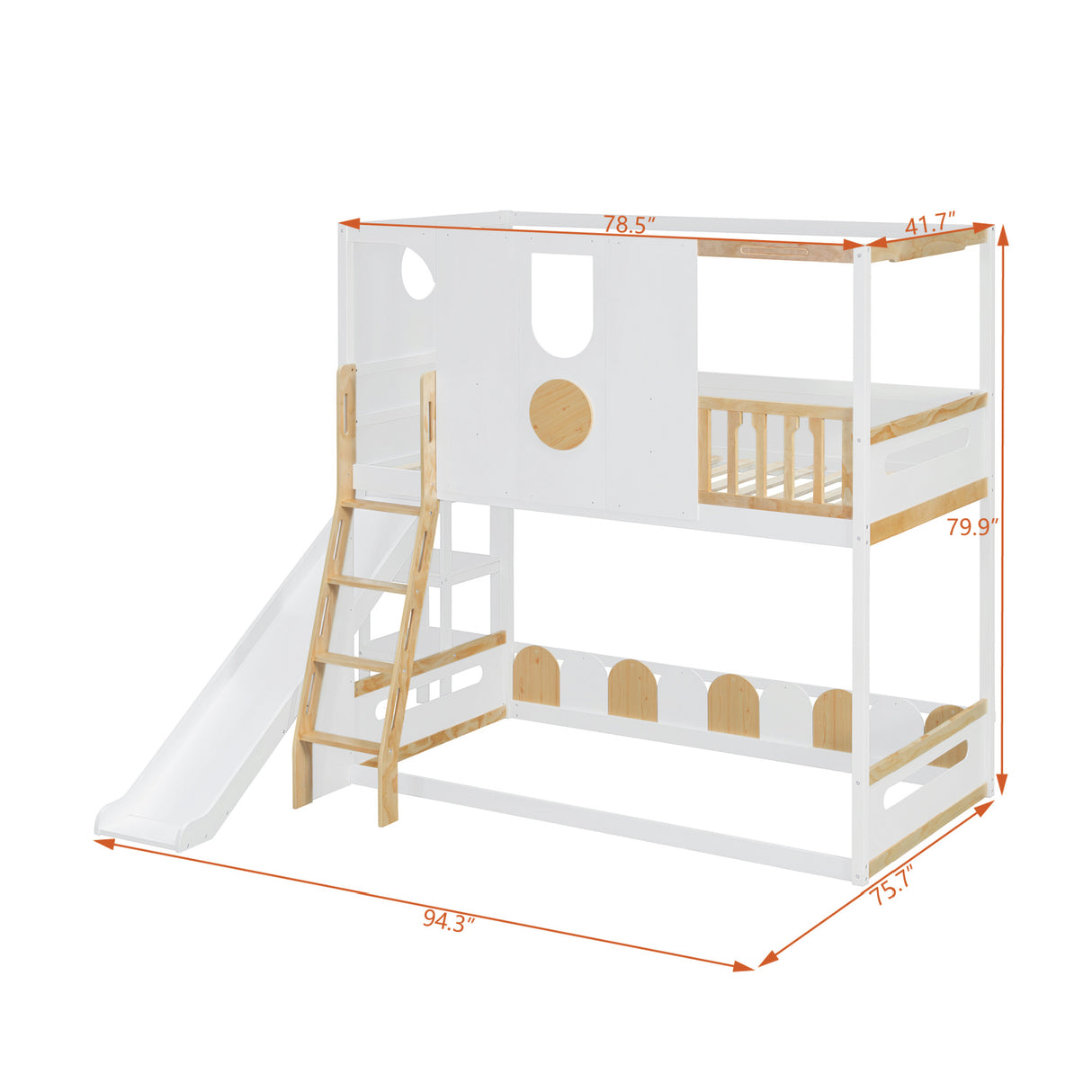 Twin Size Kids Loft Bed Play House Bunk Bed | OROA Kids