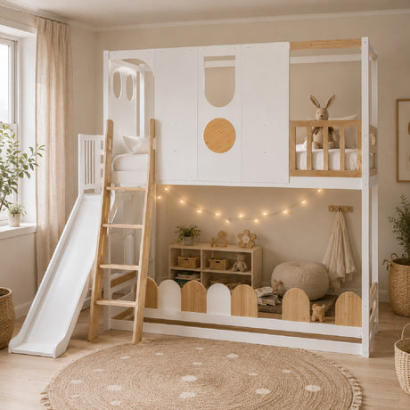 Twin Size Kids Loft Bed Play House Bunk Bed | OROA Kids