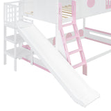 Twin Size Kids Loft Bed Play House Bunk Bed with Slide | OROA Kids
