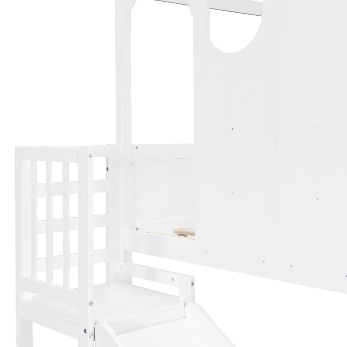 Twin Size Kids Loft Bed Play House Bunk Bed with Slide | OROA Kids