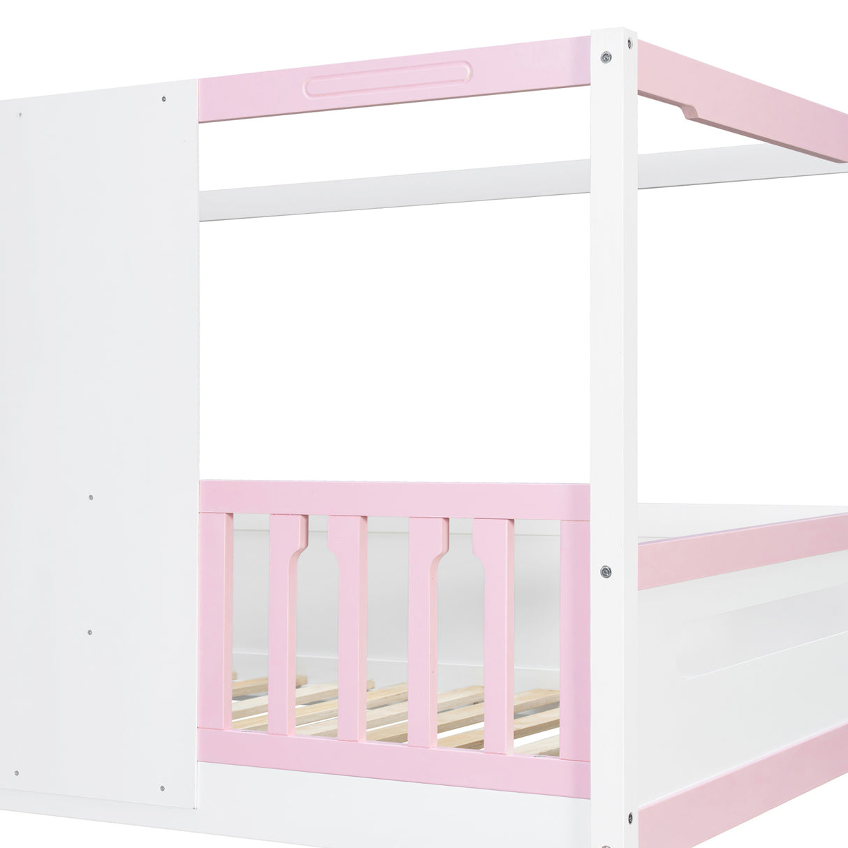 Twin Size Kids Loft Bed Play House Bunk Bed with Slide | OROA Kids