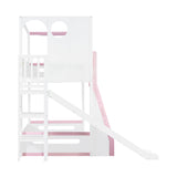 Twin Size Kids Loft Bed Play House Bunk Bed with Slide | OROA Kids