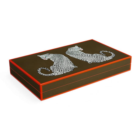 High-Gloss Backgammon Set | Jonathan Adler Leopard | Oroa.com