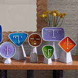 Stoneware Face Vase | Jonathan Adler Les Amis La Modèle | Oroa.com