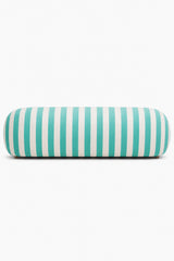 low curved blue striped sofa - oroa furniture