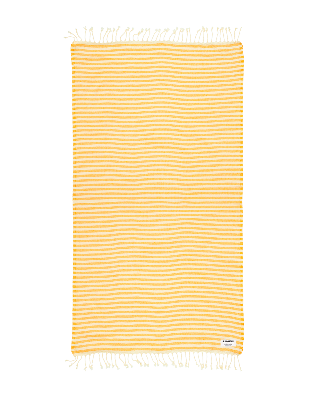 Marbella Yellow Striped Sand Free Beach Towel - OROA