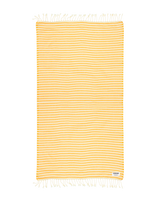 Marbella Yellow Striped Sand Free Beach Towel - OROA