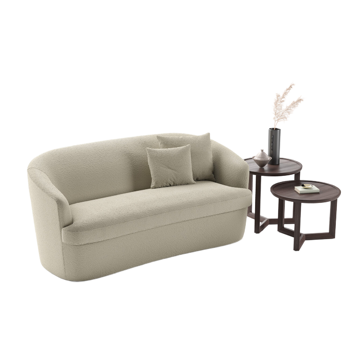 Curved Back Upholstered Sofa | Marac Ginevra