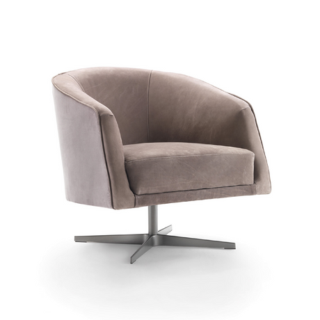 Curved Back Swivel Armchair | Marac Leslie