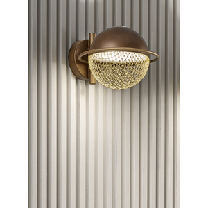 Round Metal Mesh Wall Lamp | Masiero Iglù } OROA