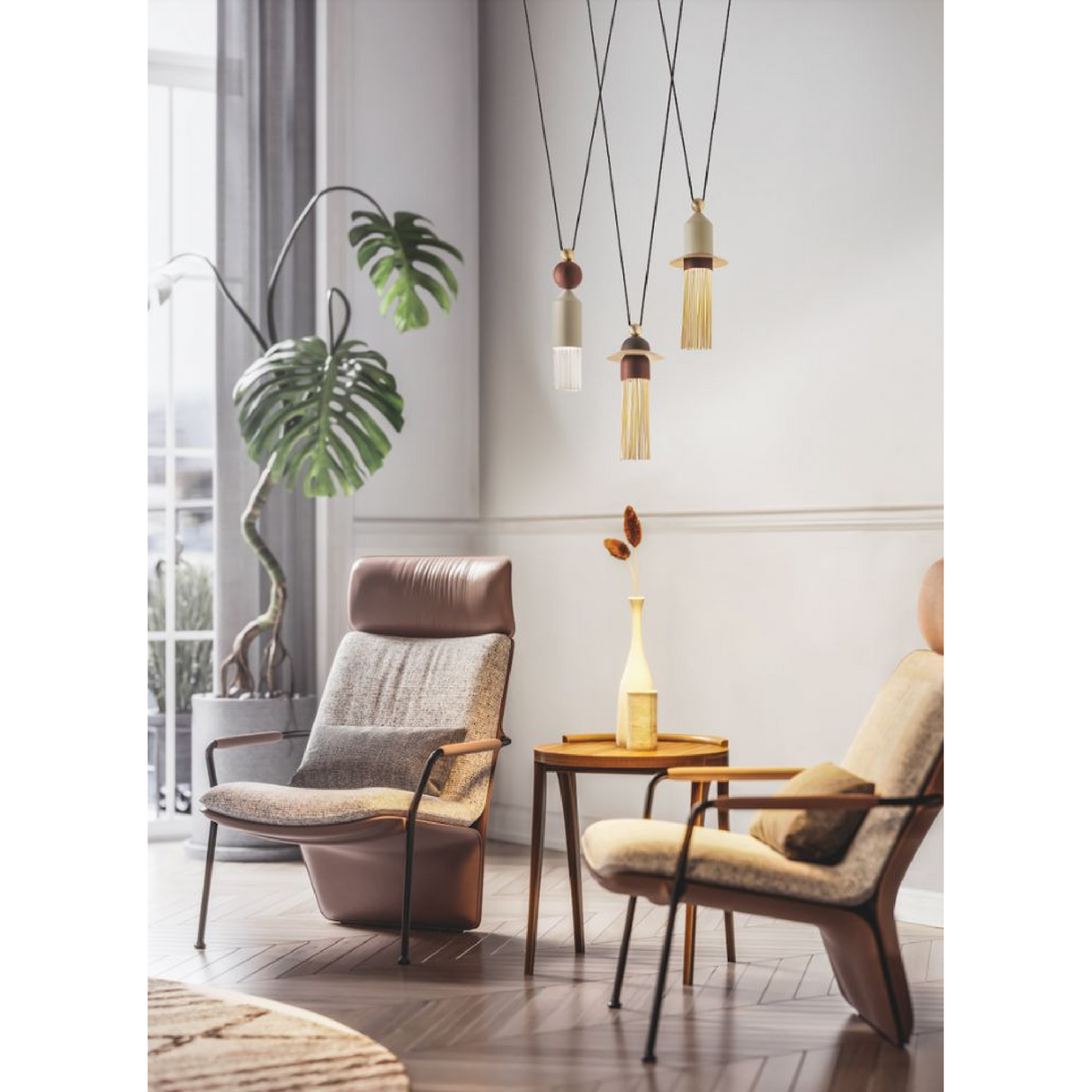 Geometrical Hanging Lamp Set (3) | Masiero Nappe C3 | Oroa.com