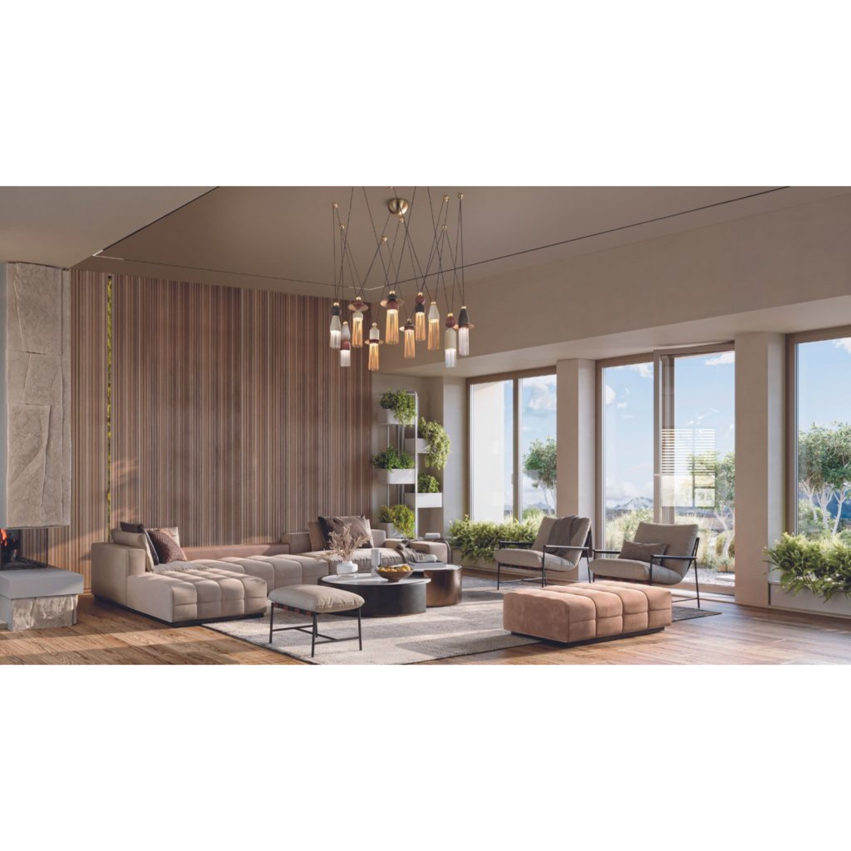 Metal Rods Pendant Lamp | Masiero Nappe | Oroa.com