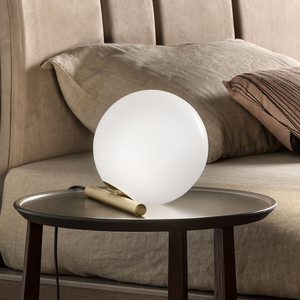 White Glass Orb Table Lamp | Masiero Posy