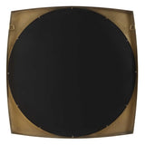 Modern European furniture - Antique Brass Beveled Round Mirror - www.oroa.com
