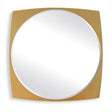 Modern European furniture - Antique Brass Beveled Round Mirror - www.oroa.com