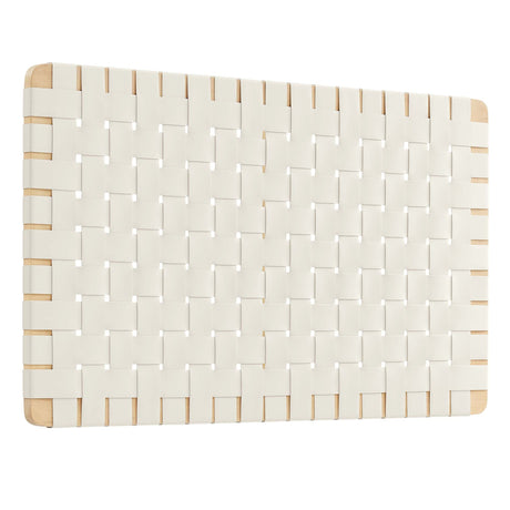 Weave Wall-Mount Vegan Leather Twin Headboard | OROA