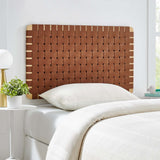 Weave Wall-Mount Vegan Leather Twin Headboard - OROA