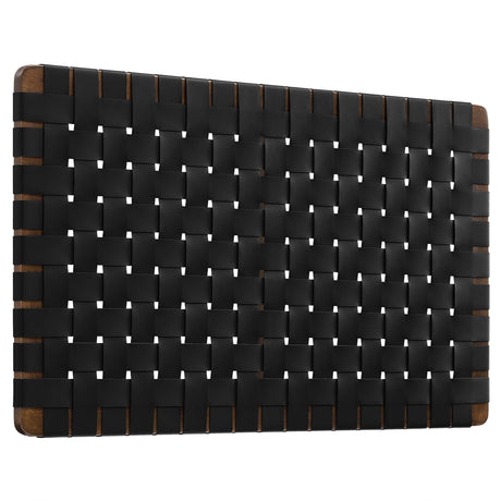 Weave Wall-Mount Vegan Leather Twin Headboard | OROA