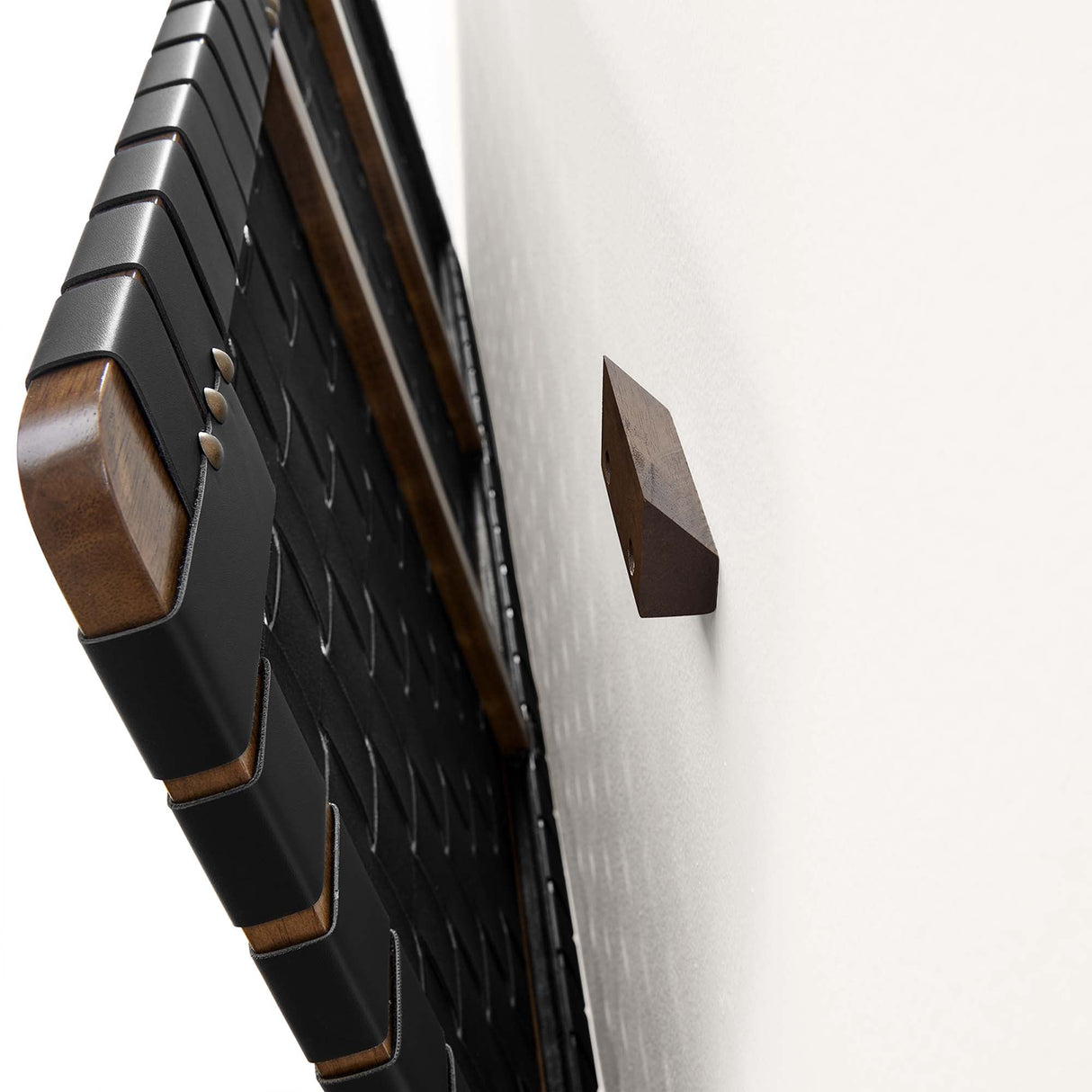 Weave Wall-Mount Vegan Leather Twin Headboard - OROA