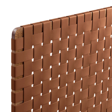Weave Wall-Mount Vegan Leather Twin Headboard | OROA
