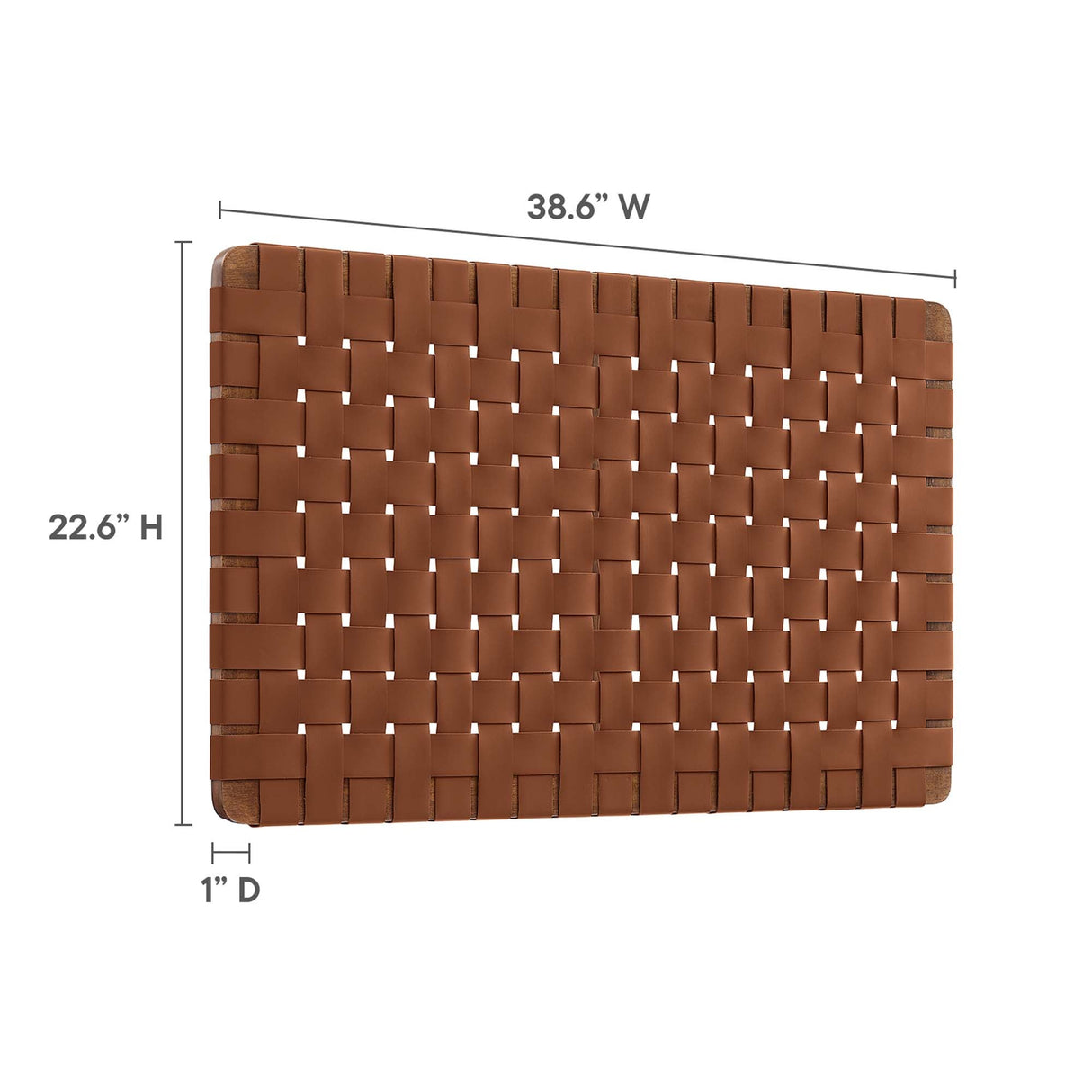 Weave Wall-Mount Vegan Leather Twin Headboard - OROA
