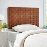 Weave Wall-Mount Vegan Leather Twin Headboard - OROA