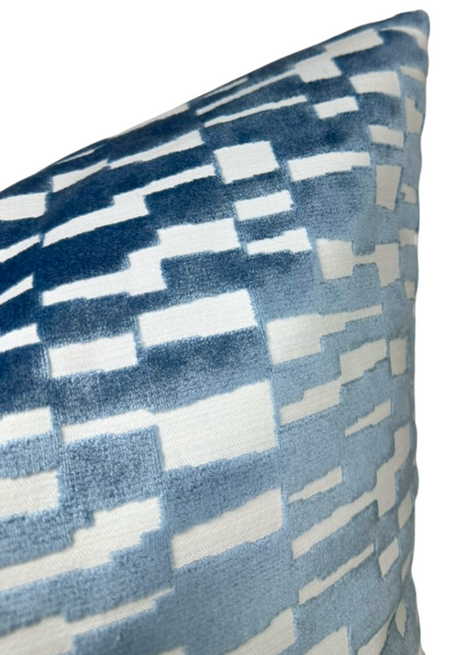 Marine Blue Accent Throw Pillow Cover | DEKOWE