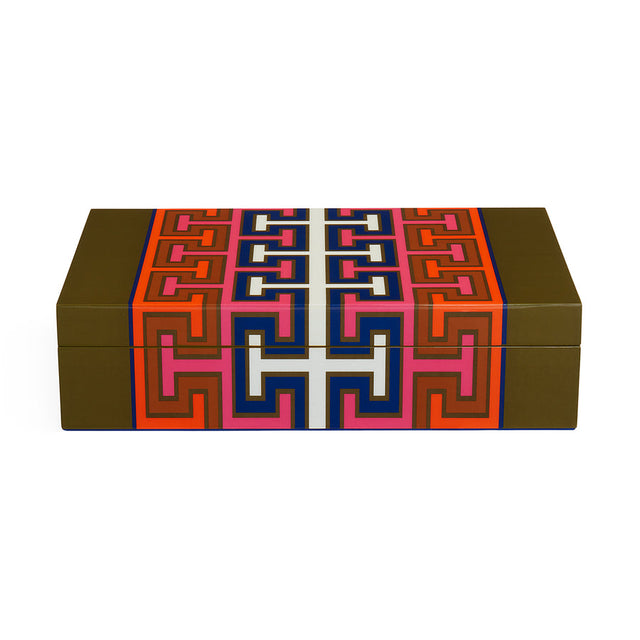 Patterned Lacquer Box L | Jonathan Adler Madrid | Oroa.com