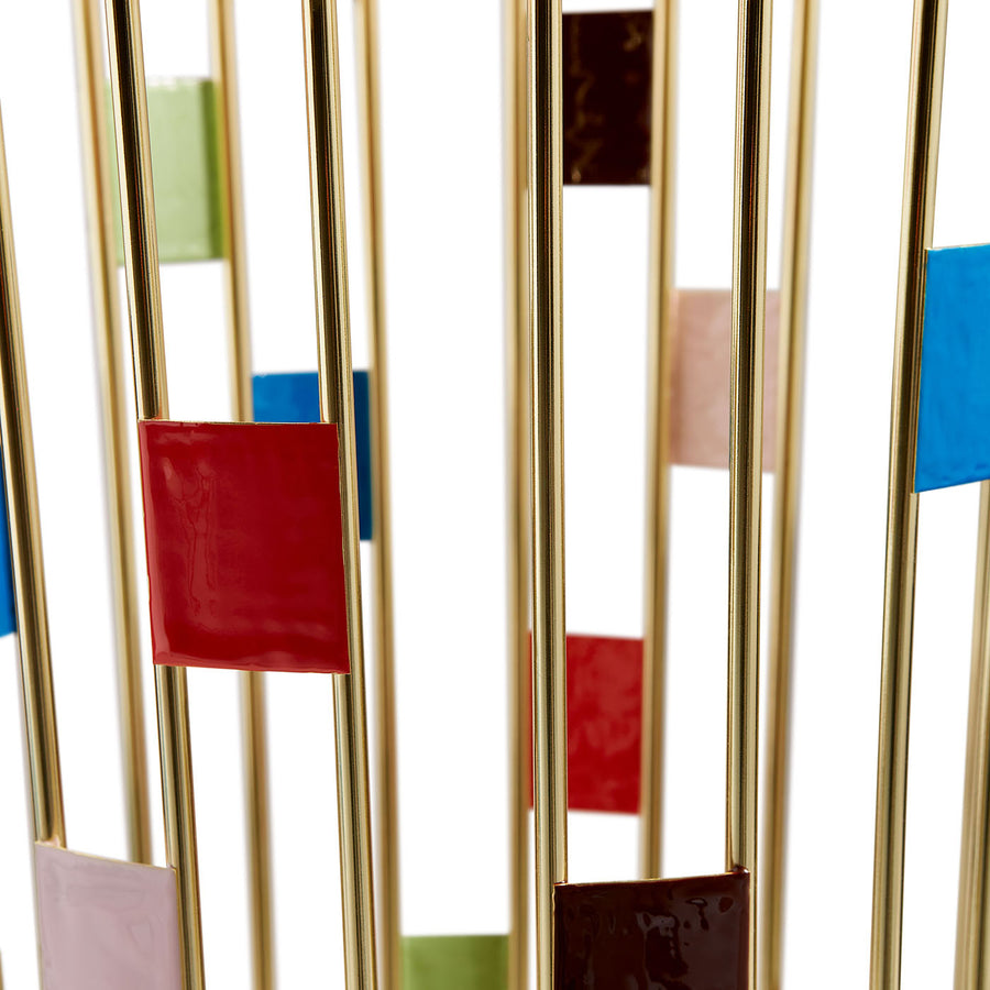 Wheeled Brass Umbrella Stand | Jonathan Adler Miami | Oroa.com