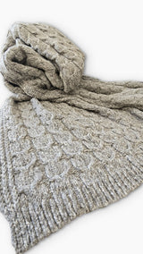 Hand-loomed Peruvian Pima Cotton & Undyed Baby Alpaca Blanket - OROA