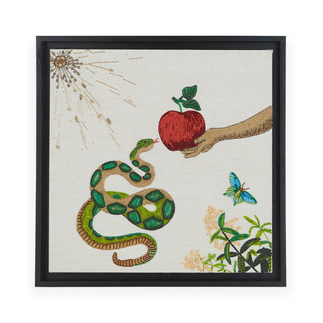 Multicolored Beaded Wall Art | Jonathan Adler Muse Snake & Apple | Oroa.com