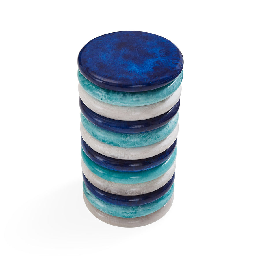 Stacked Marbleized Ring Accent Table | Jonathan Adler Mustique | Oroa.com