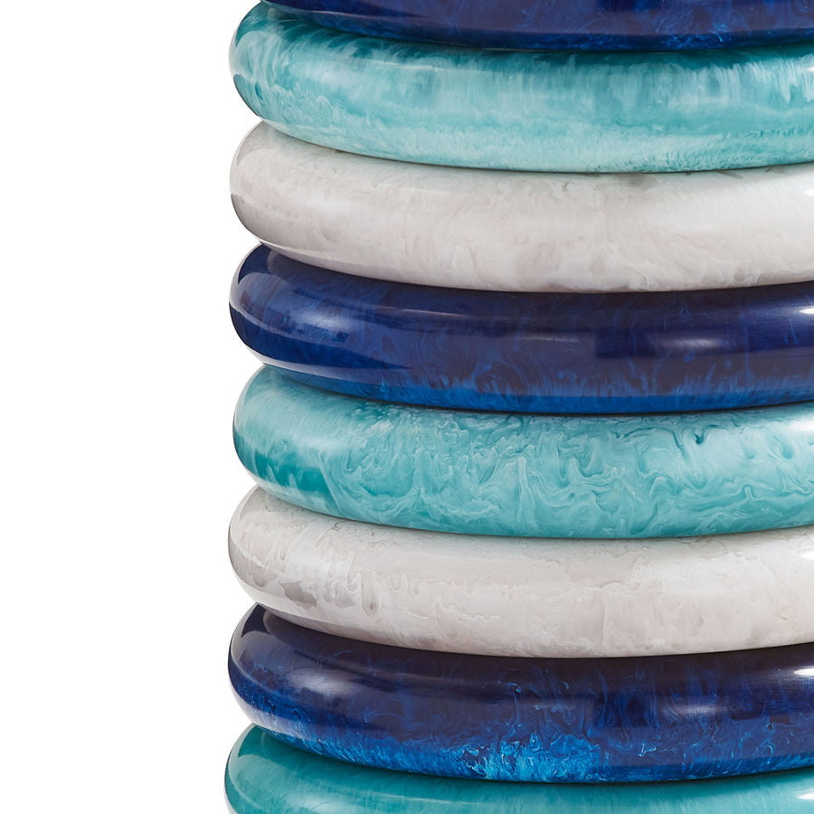 Stacked Marbleized Ring Accent Table | Jonathan Adler Mustique | Oroa.com