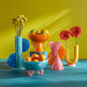 Marbleized Conical Vase | Jonathan Adler Mustique | Oroa.com