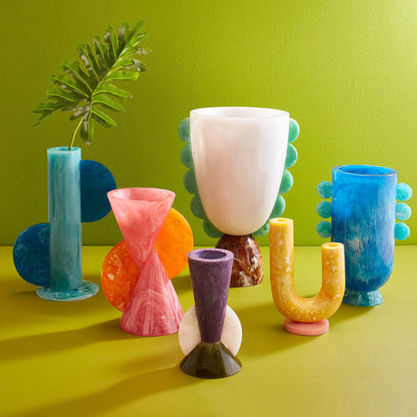 Marbleized Scalloped Vase | Jonathan Adler Mustique | Oroa.com