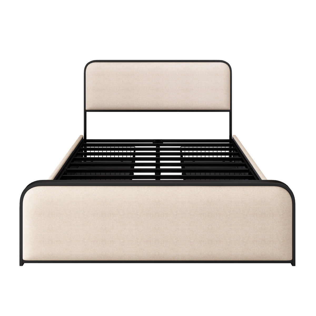 Modern European furniture - Queen Size Metal Bed Frame with Headboard - www.oroa.com