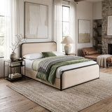 Modern European furniture - Queen Size Metal Bed Frame with Headboard - www.oroa.com
