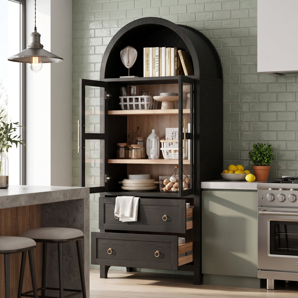 Modern Farmhouse Kitchen Storage Cabinets | OROA
