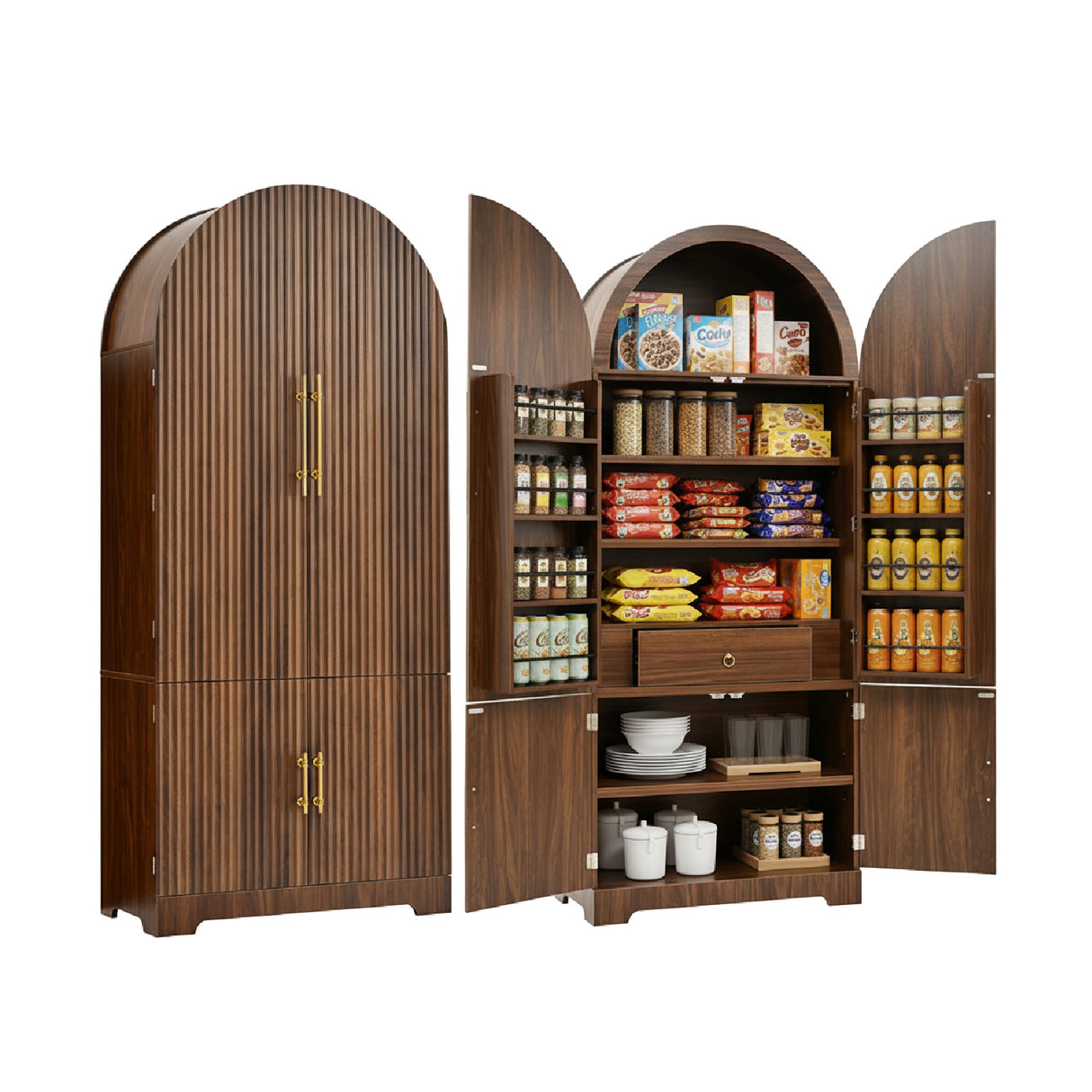 8-Door Kitchen Pantry Cabinet | OROA
