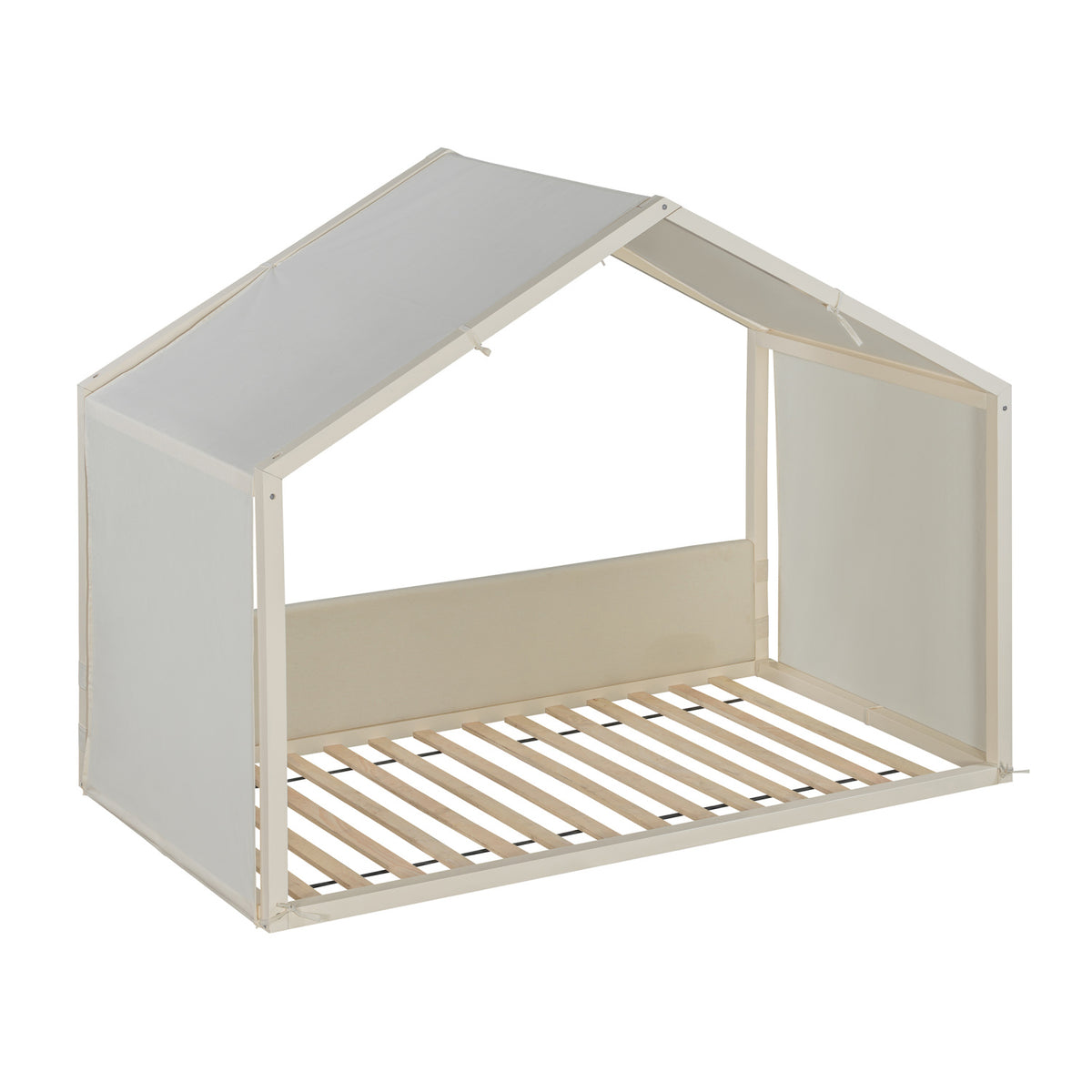 Breathable Linen Canopy Twin Bed | OROA Kids