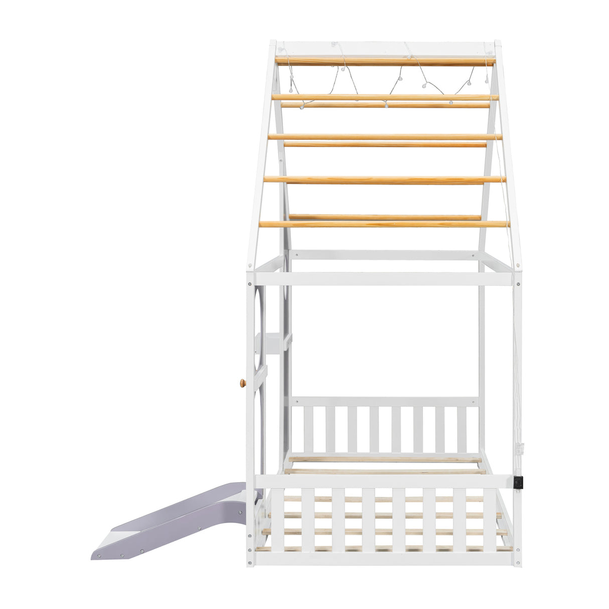 Purple Twin House Bed with Slide | OROA Kids